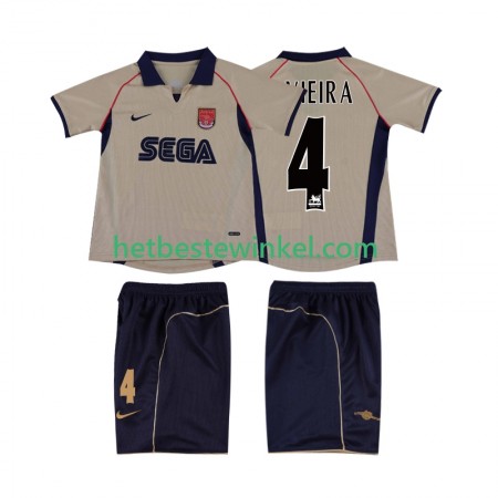 Arsenal VIEIRA 4 2001 Voetbalshirts Retro Kind Uit 2002